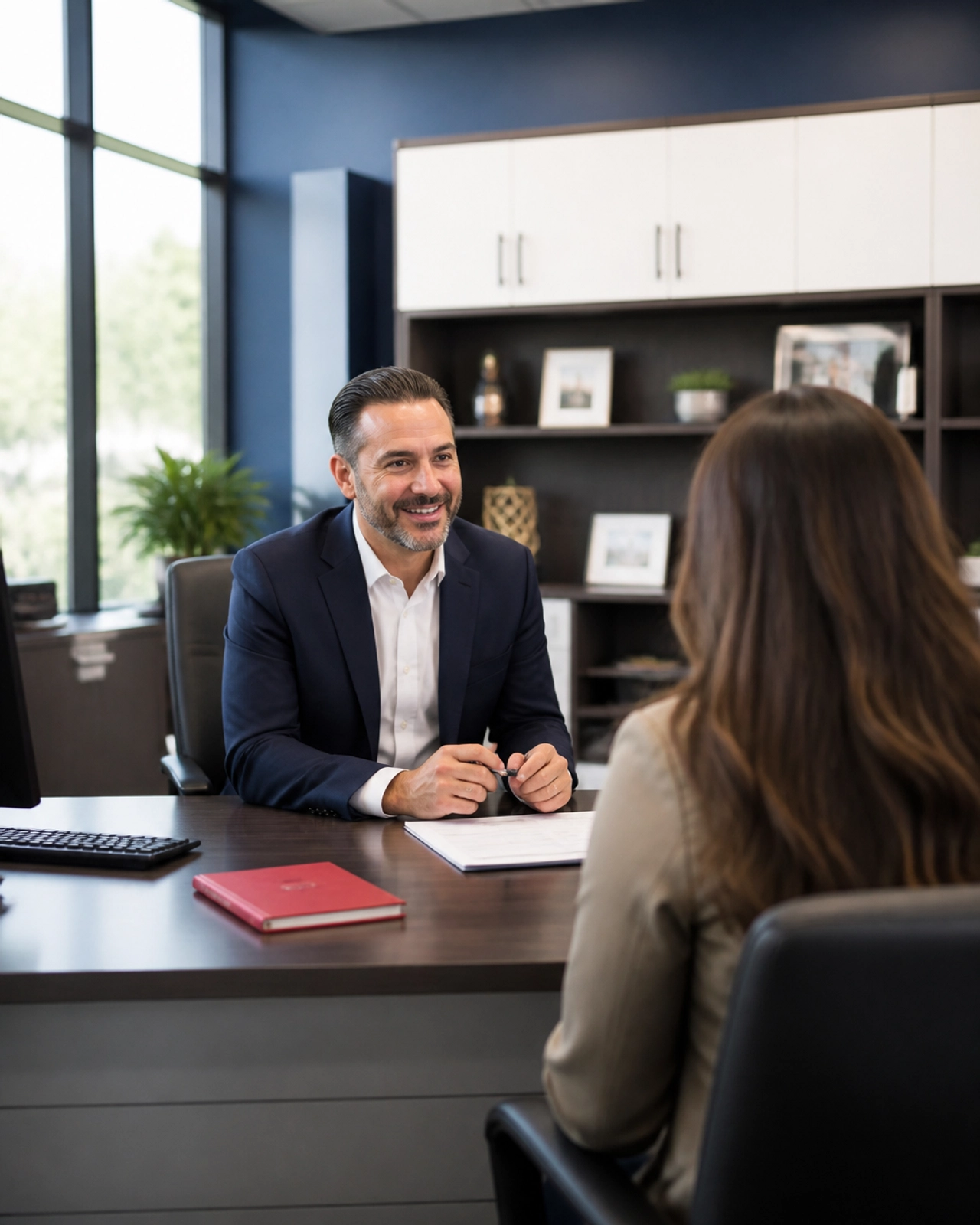 Productive team working in a modern, well-connected office